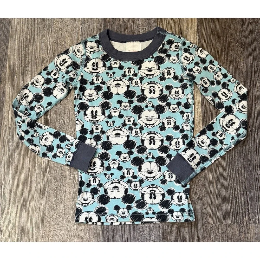 Hanna Andersson Mickey Mouse Pajama Set Kids Size 8 Disney Organic Cotton PJs